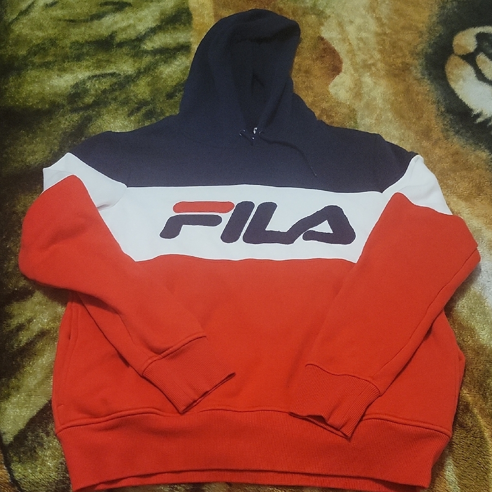 Fila Red, White, and Black Hoodie